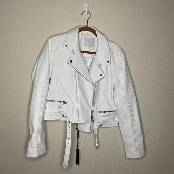 NWT Blank NYC Fresh Start Moto Faux Leather Jacket Size L - Picture 7 of 13